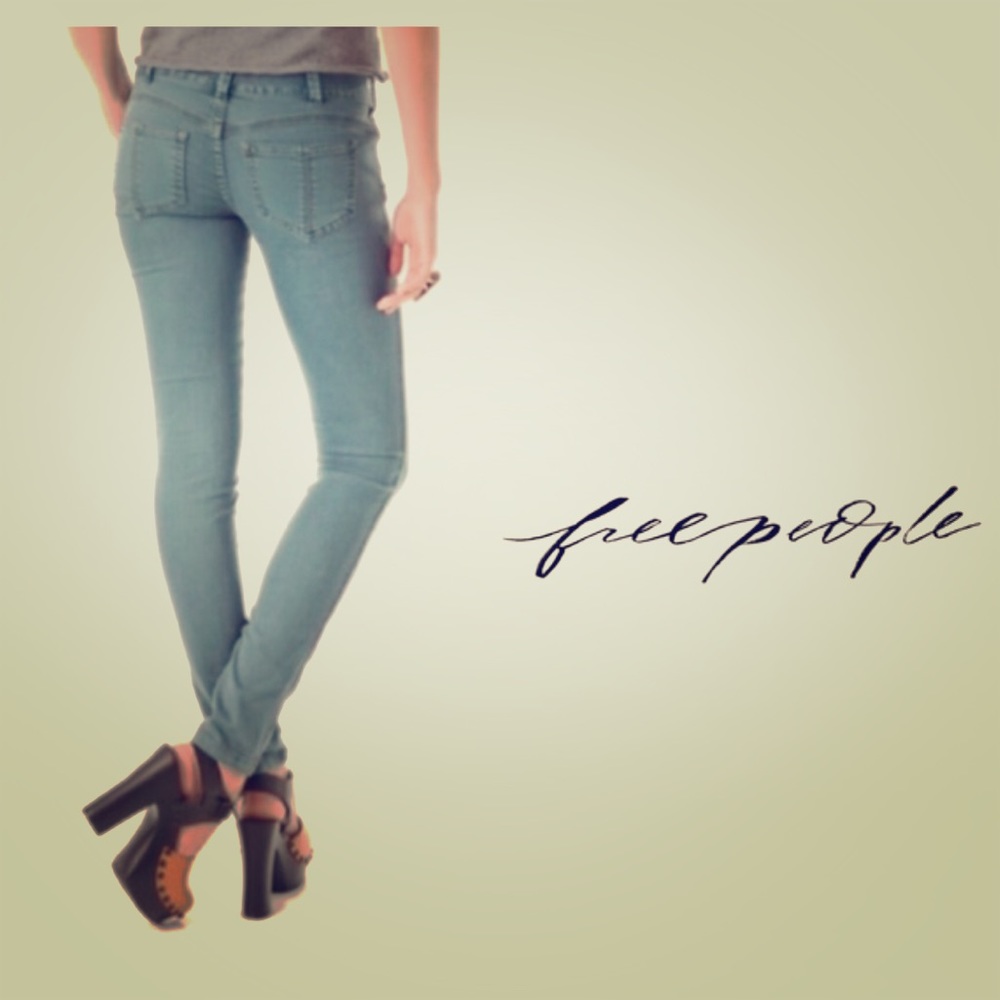 FREE PEOPLE skinny jeans millennium wash